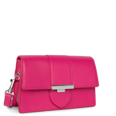 Sac trotteur A rabat avec fermoir Paris Ily Lancaster 531-012 Fuxia