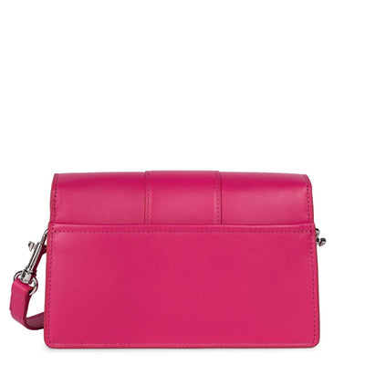 Sac trotteur A rabat avec fermoir Paris Ily Lancaster 531-012 Fuxia