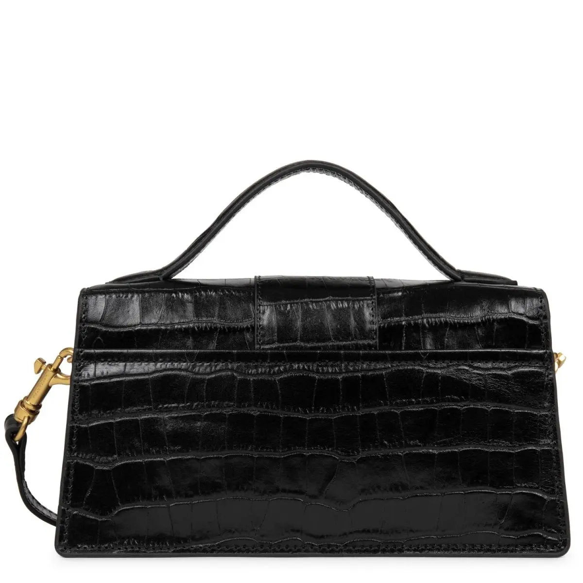 Sac baguette A rabat avec fermoir M Exo Ily Lancaster 531-013 Noir