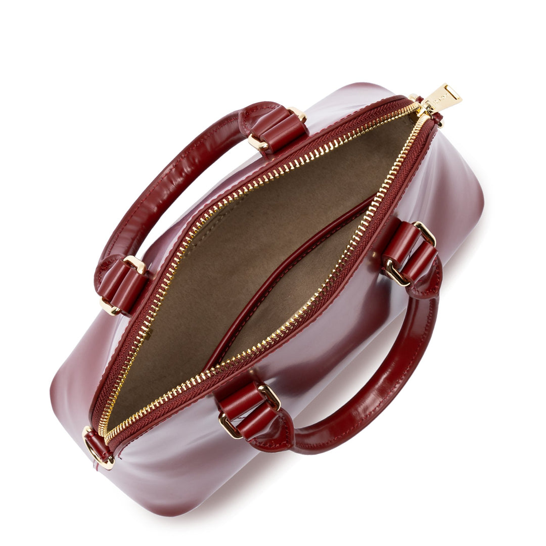 Lancaster Puolikuu-laukku vetoketjulla M Gelato Jia 531-063 Karmin