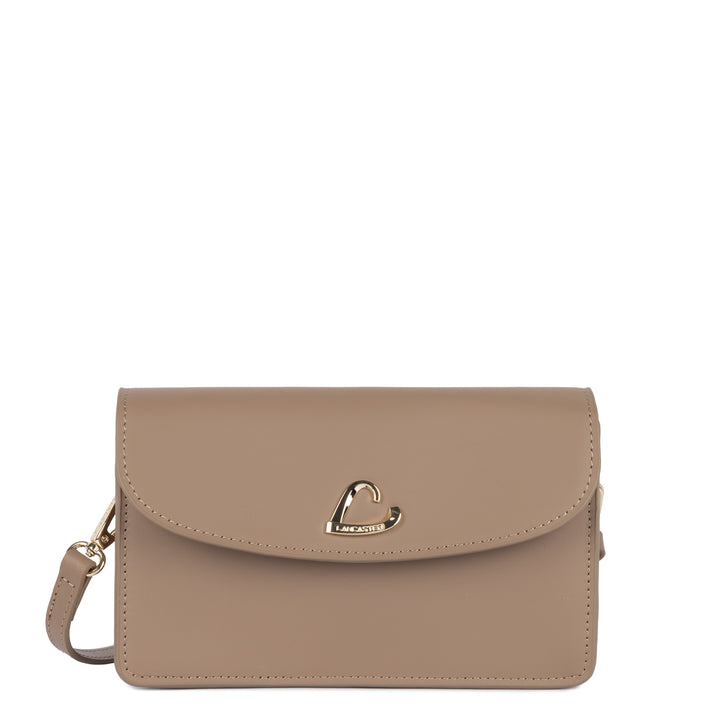 Lancaster Pochette A rabat aimanté Paris Philos 531-080 Praline