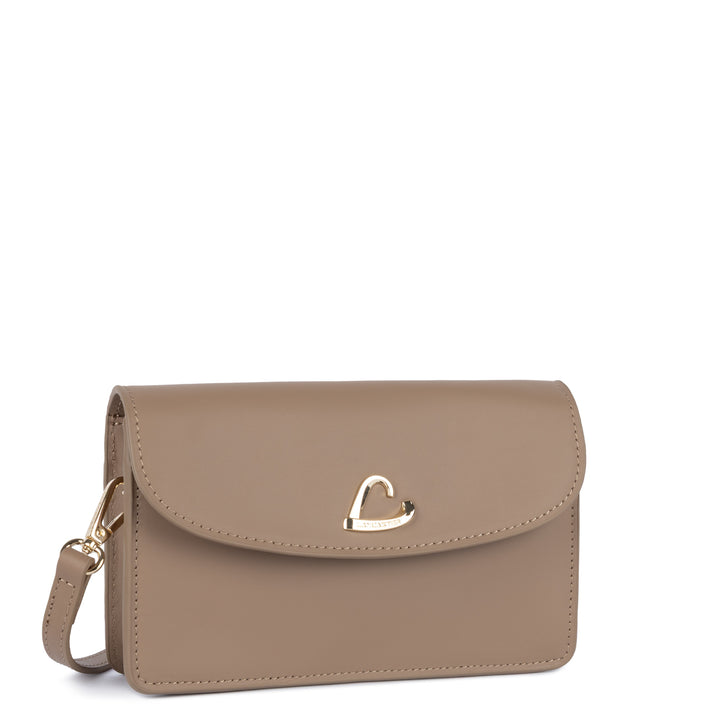 Lancaster Pochette A rabat aimanté Paris Philos 531-080 Praline