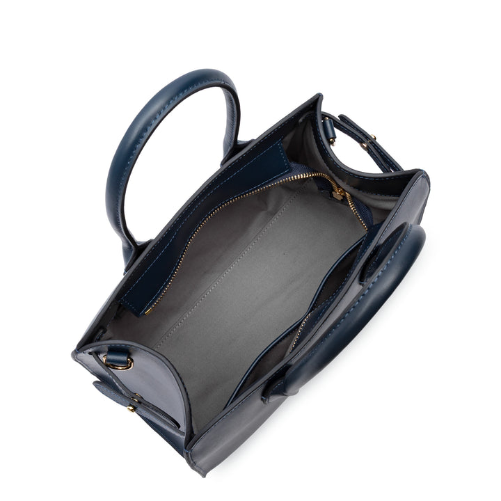 Lancaster Sac à main Zippé M Donna Hopper 531-121 Bleu Foncé