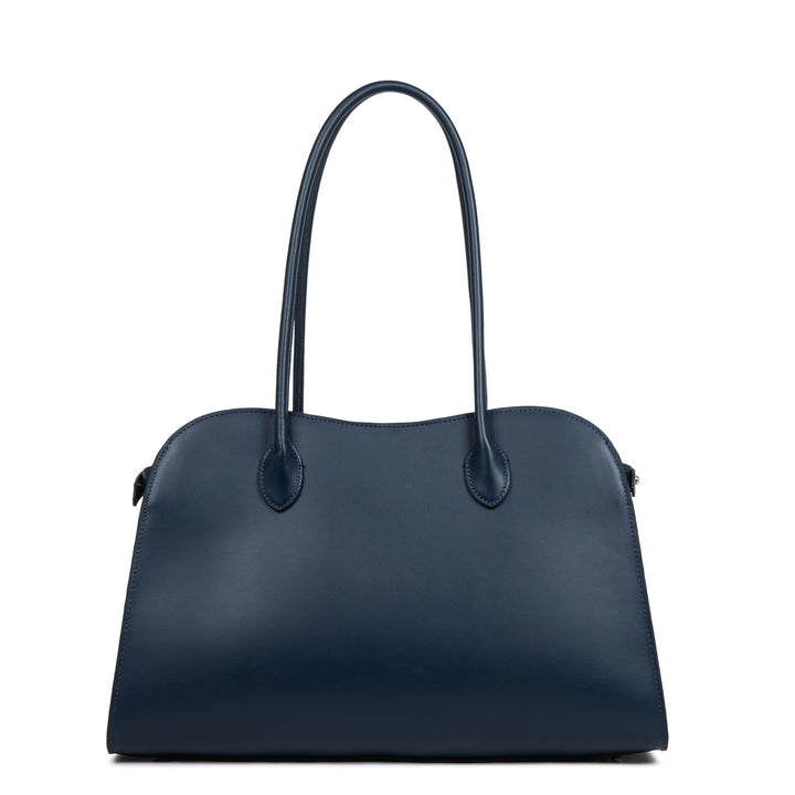 Lancaster Sac cabas épaule Zippé L Donna Hopper 531-122 Bleu Foncé