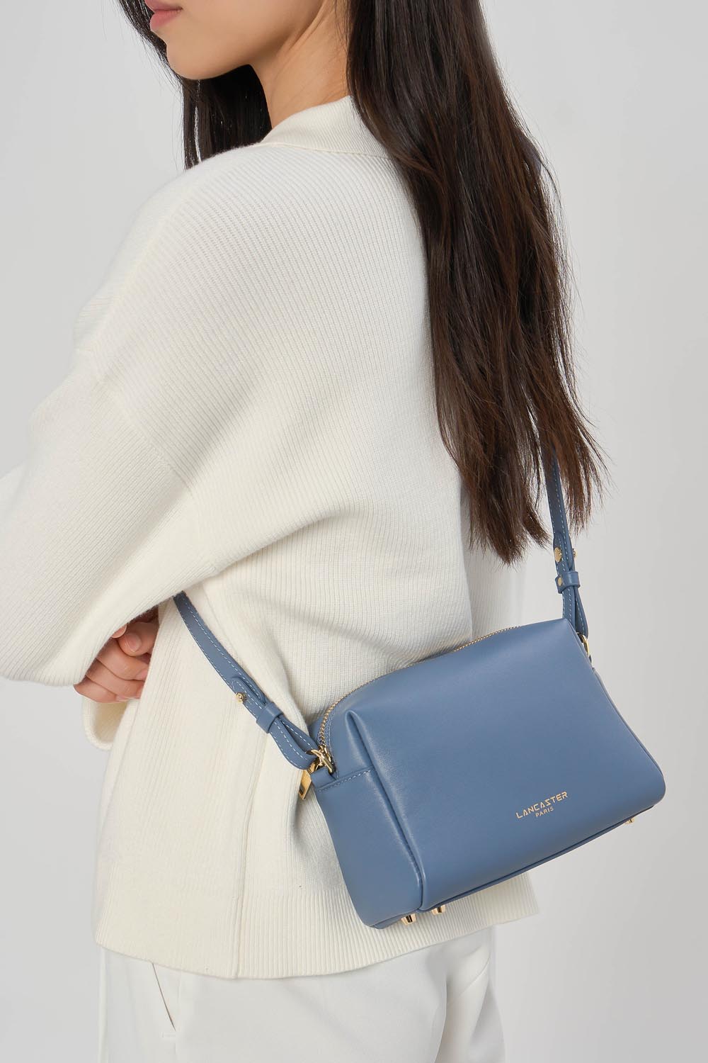 Lancaster Sac trotteur Zippé Donna Cube 531-125 Bleu Jeans