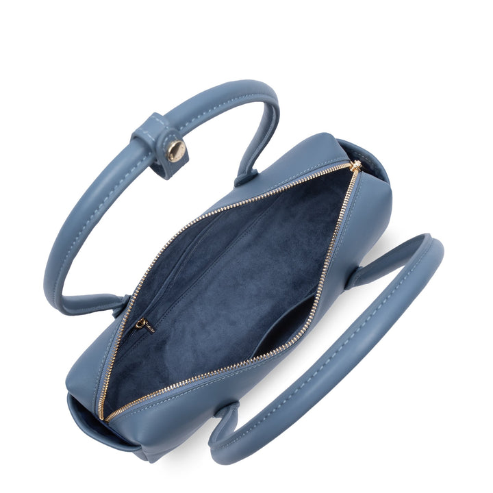 Lancaster Tasche Trotteur mit Reißverschluss Donna Cube 531-128 Blau Jeans