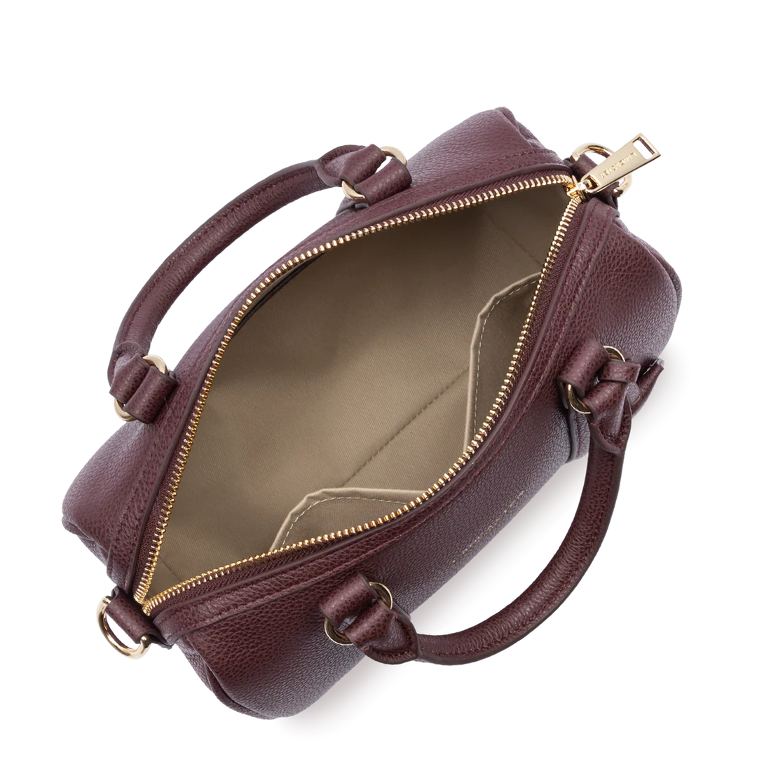 Lancaster Borsa a cilindro con zip M Milano Ana 547-102 Bordeaux