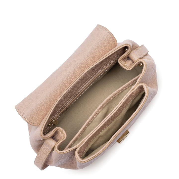 Lancaster Sac trotteur A rabat avec fermoir S Milano Pia 547-130 Nude