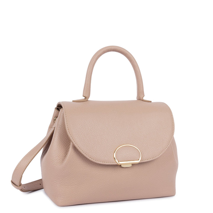 Lancaster Sac à main A rabat avec fermoir M Milano Pia 547-131 Nude