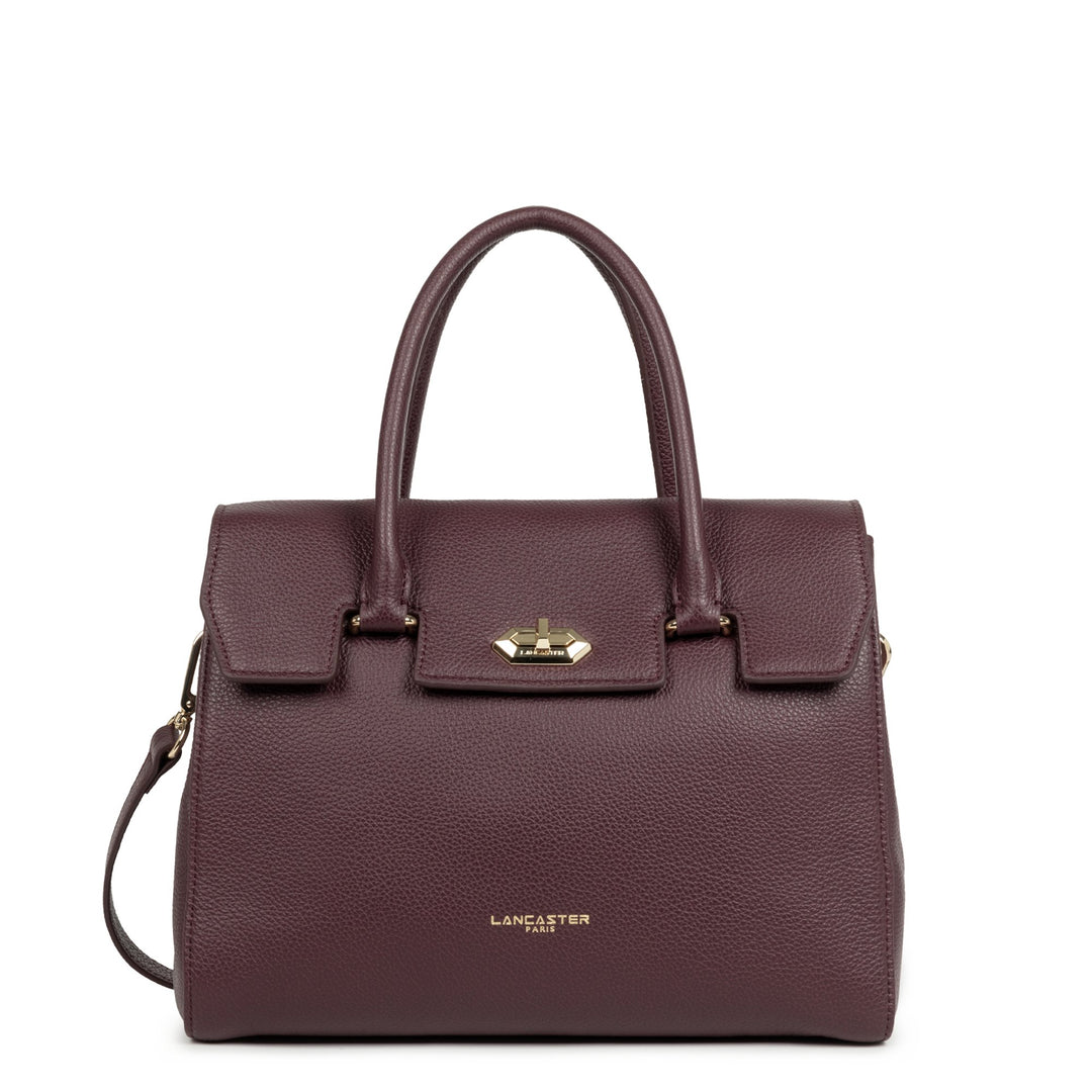 Lancaster Handbag with Flap and Clasp M Milano Cosmos 547-56 Bordeaux