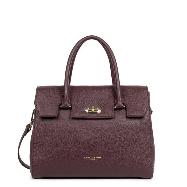 Lancaster Handbag with Flap and Clasp M Milano Cosmos 547-56 Bordeaux