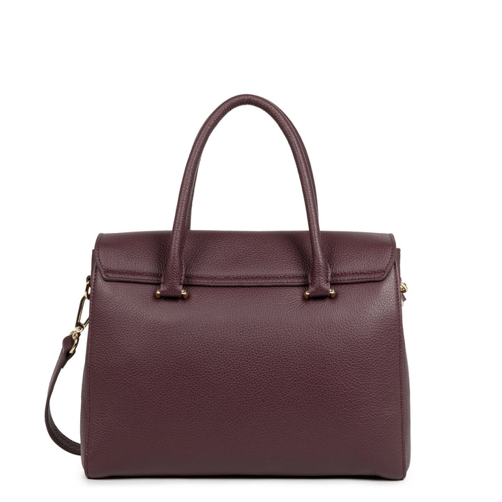 Lancaster Handbag with Flap and Clasp M Milano Cosmos 547-56 Bordeaux