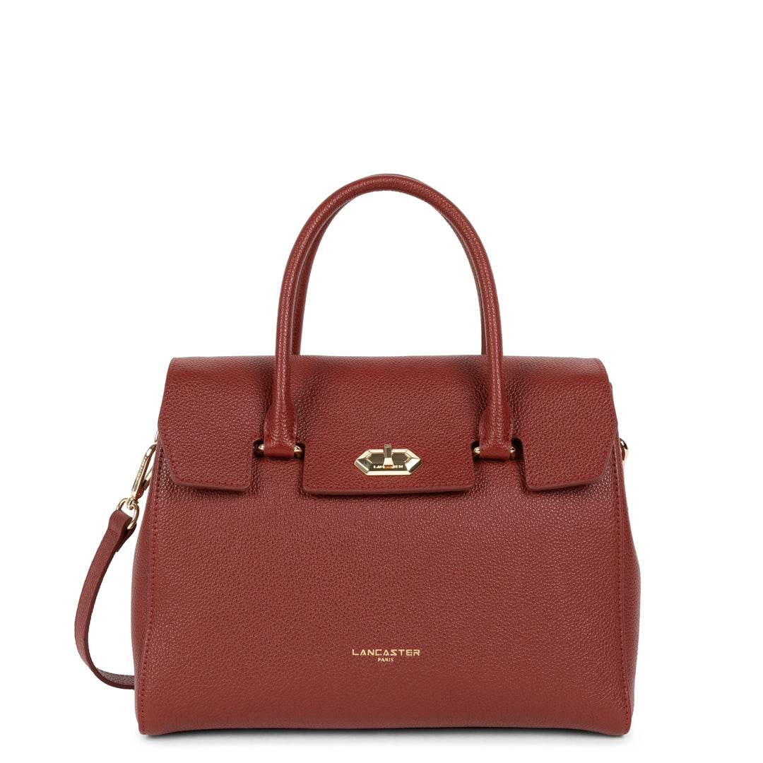 Lancaster Milano Cosmos 547-56 Carmin Flap Handbag with Clasp M