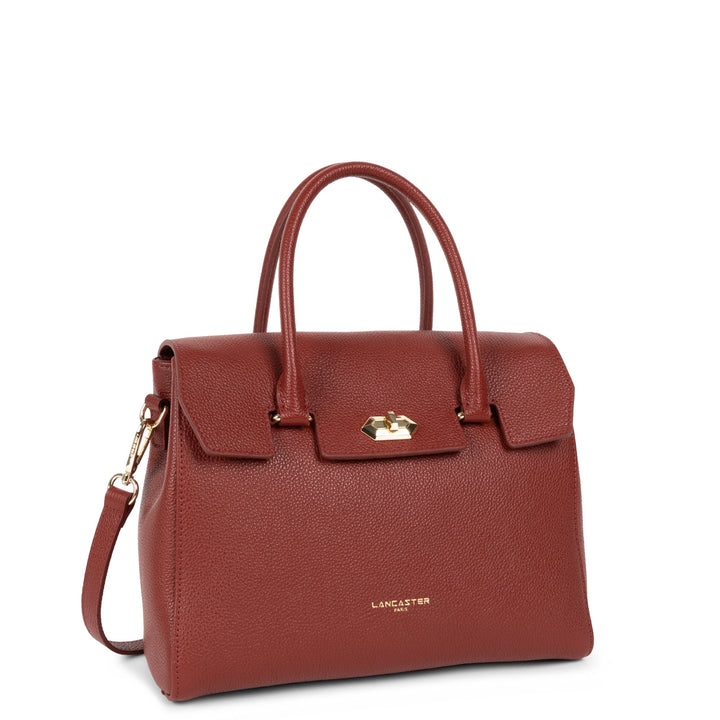 Lancaster Milano Cosmos 547-56 Carmin Flap Handbag with Clasp M