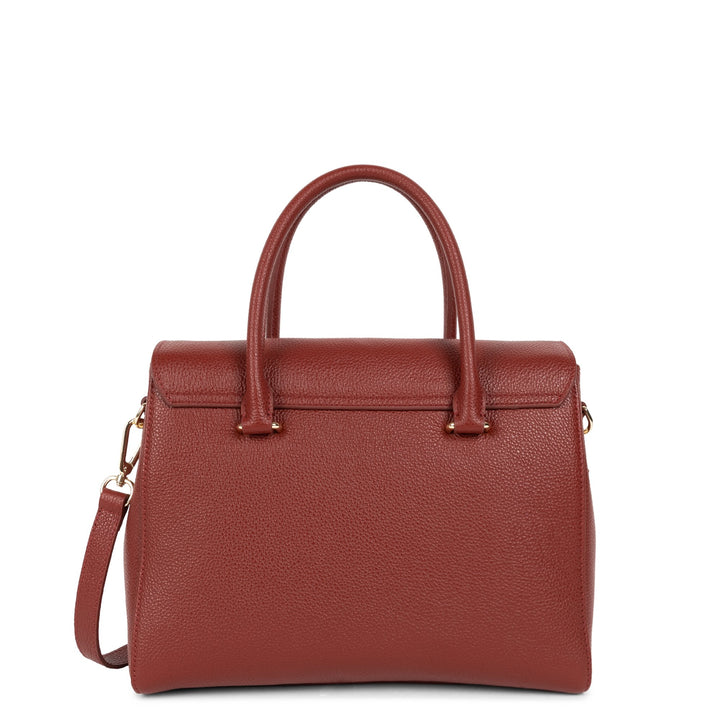 Lancaster Milano Cosmos 547-56 Carmin Flap Handbag with Clasp M