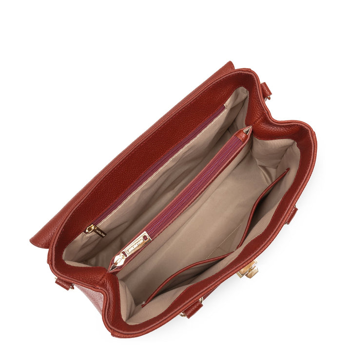 Lancaster Milano Cosmos 547-56 Carmin Flap Handbag with Clasp M