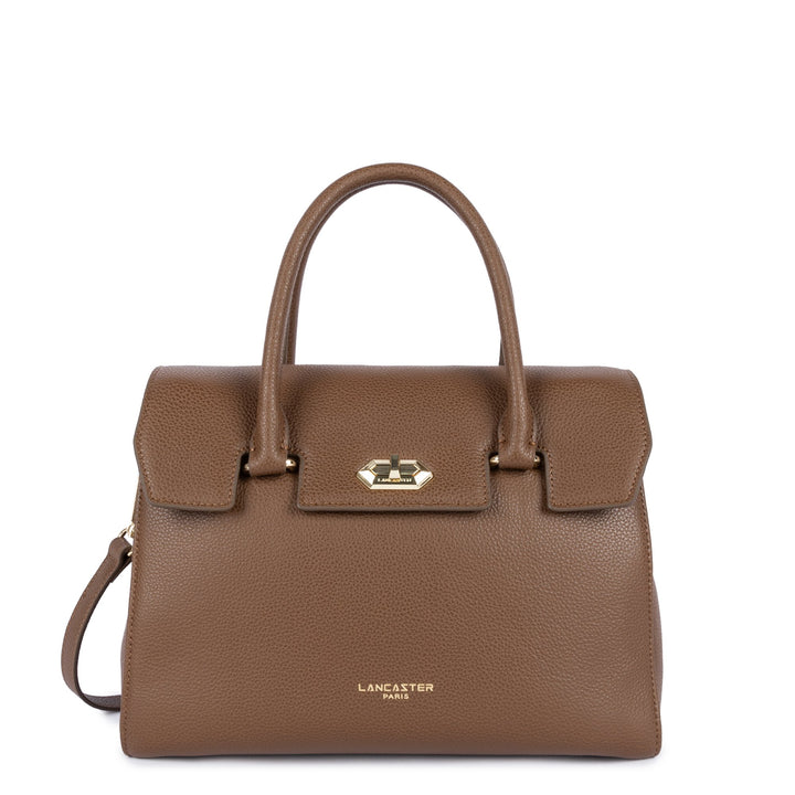 Lancaster Milano Cosmos 547-56 Chestnut Flap Handbag with Clasp M
