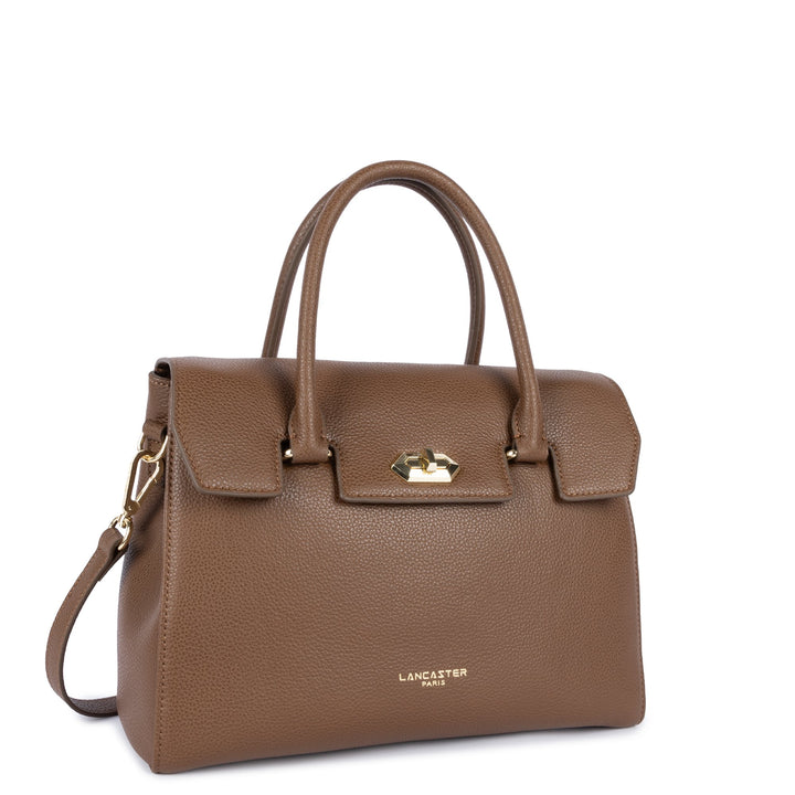 Lancaster Milano Cosmos 547-56 Chestnut Flap Handbag with Clasp M