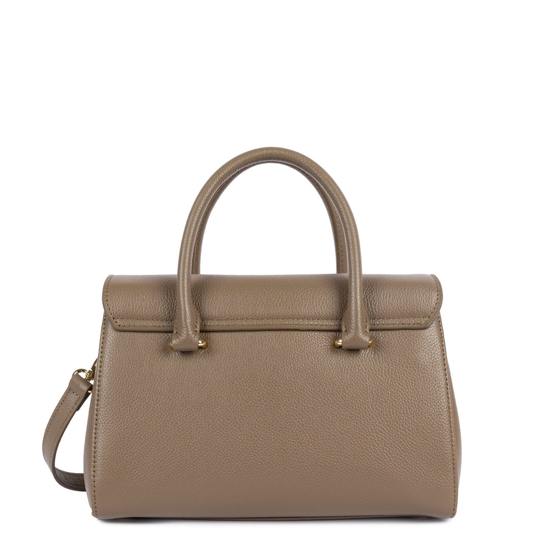 Lancaster Handtasch mat Klappdeckel a Spär S Milano Cosmos 547-77 Donkel Sandfaarf