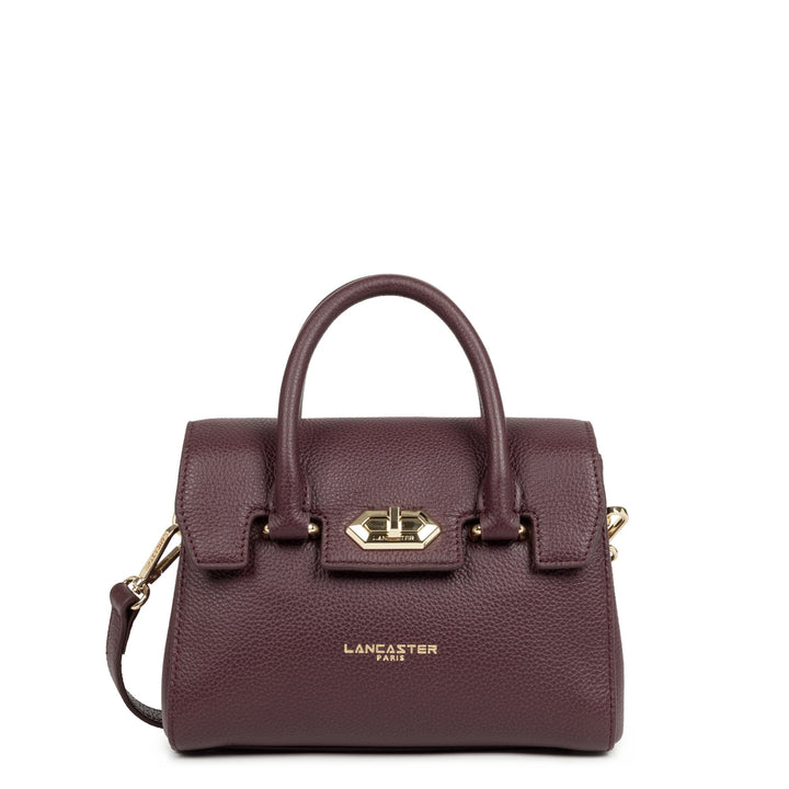 Lancaster Sac à main A rabat avec fermoir Mini Milano Cosmos 547-79 Bordeaux