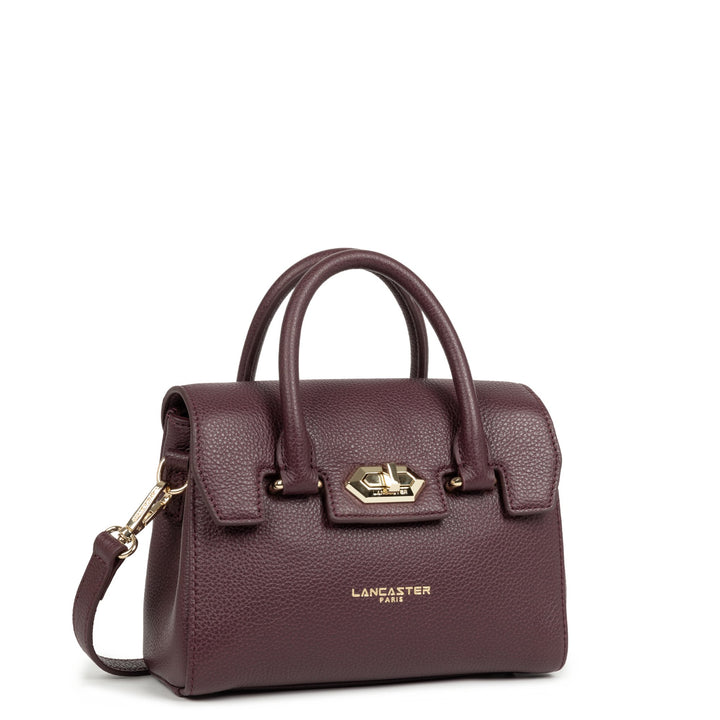 Lancaster Sac à main A rabat avec fermoir Mini Milano Cosmos 547-79 Bordeaux