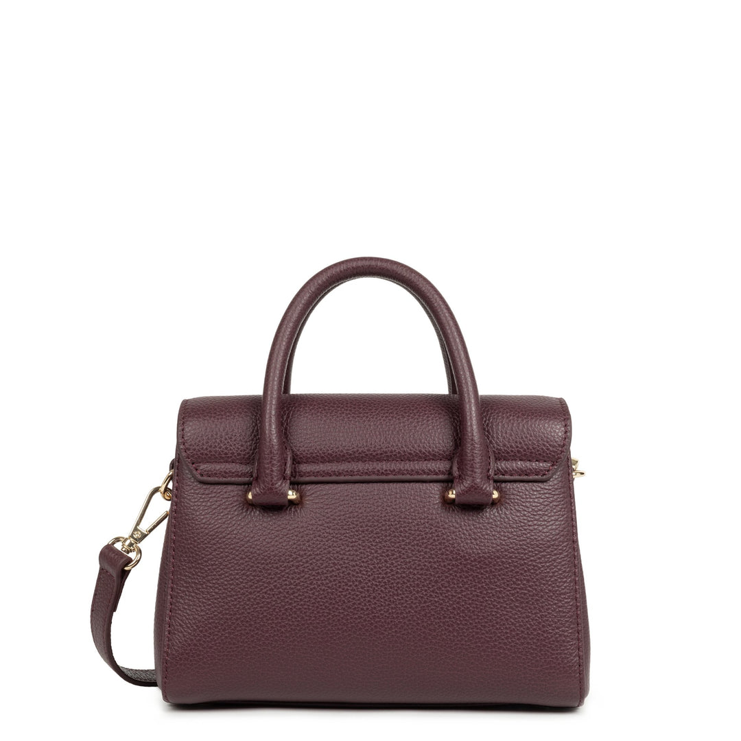 Lancaster Sac à main A rabat avec fermoir Mini Milano Cosmos 547-79 Bordeaux