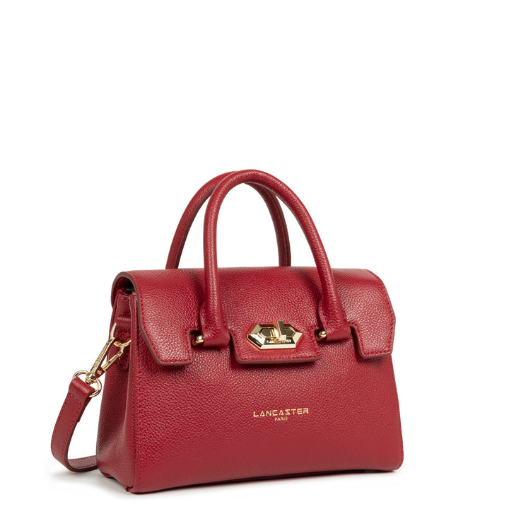 Lancaster Sac à main A rabat avec fermoir Mini Milano Cosmos 547-79 Carmin