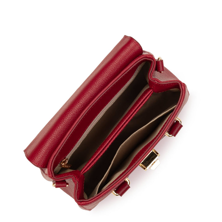 Lancaster Sac à main A rabat avec fermoir Mini Milano Cosmos 547-79 Carmin