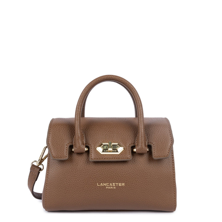 Lancaster Bolso de mano con solapa y cierre Mini Milano Cosmos 547-79 Castaña