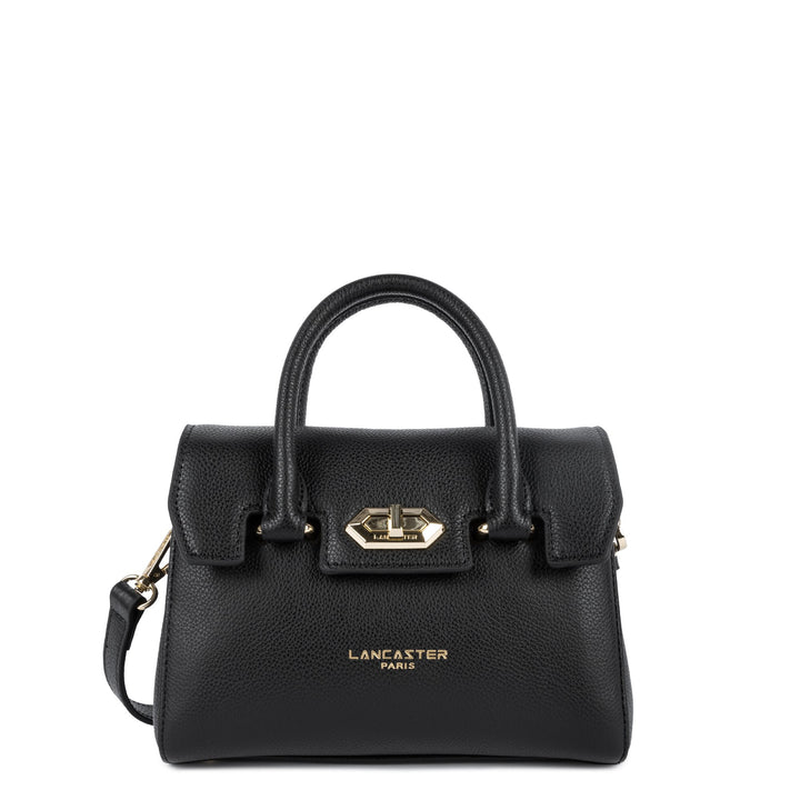 Lancaster Sac à main A rabat avec fermoir Mini Milano Cosmos 547-79 Noir