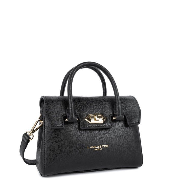 Lancaster Handbag with flap and clasp Mini Milano Cosmos 547-79 Black
