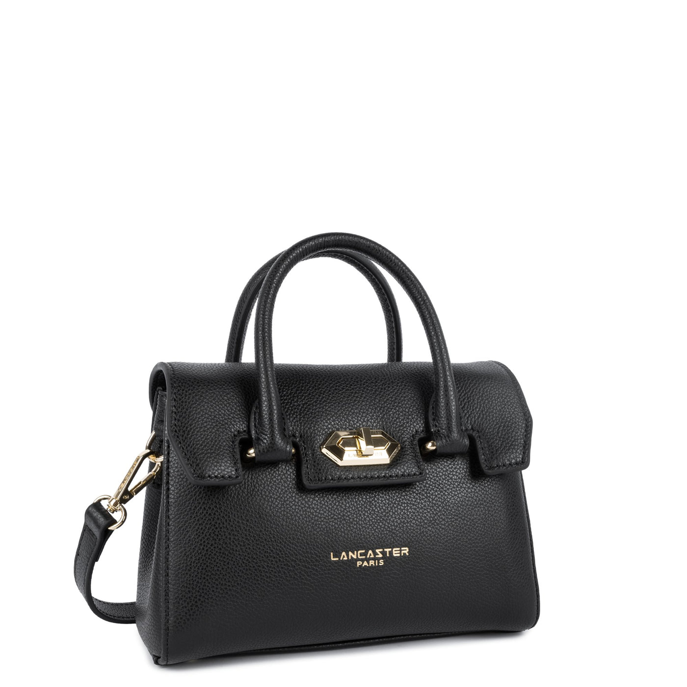 Lancaster Sac à main A rabat avec fermoir Mini Milano Cosmos 547-79 Noir