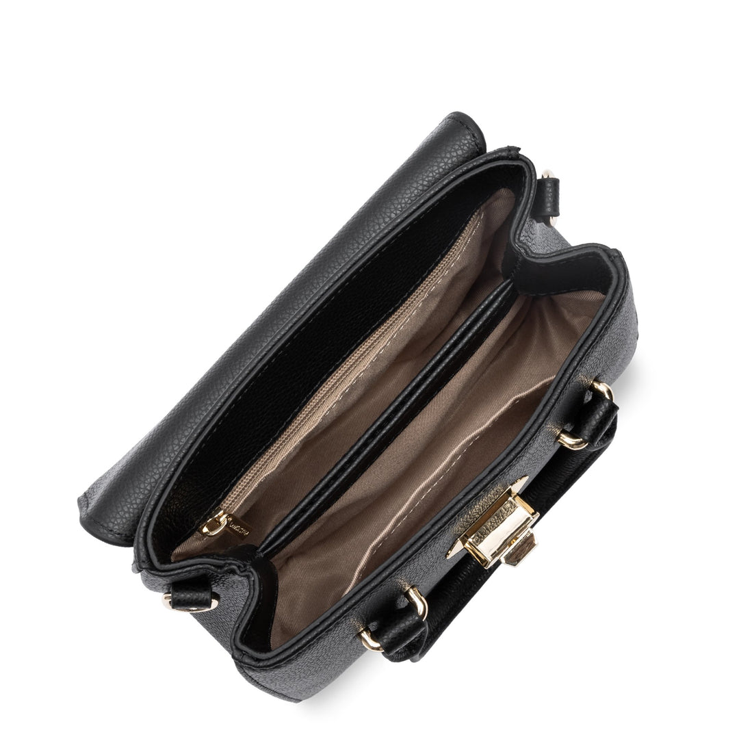 Lancaster Sac à main A rabat avec fermoir Mini Milano Cosmos 547-79 Noir