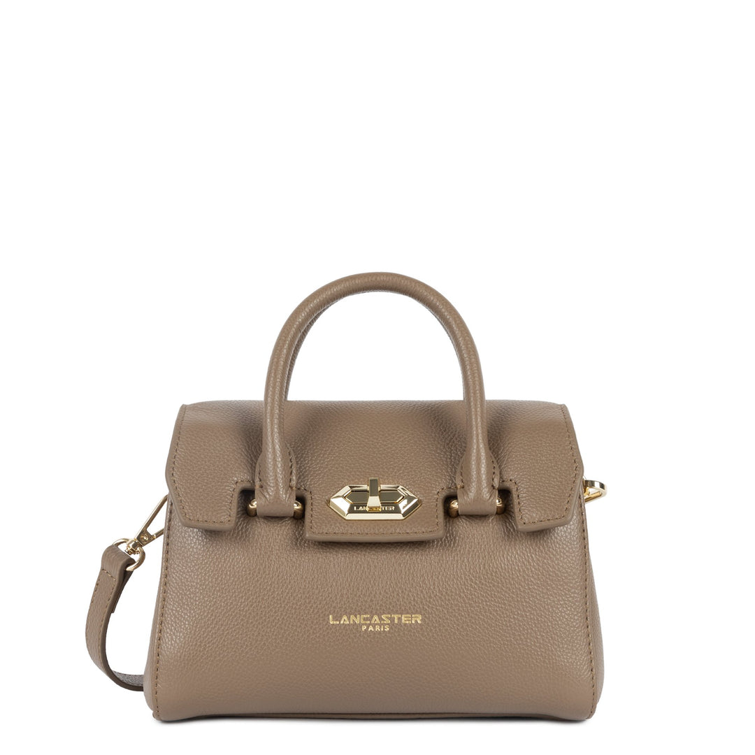 Lancaster Handbag with Flap and Clasp Mini Milano Cosmos 547-79 Dark Sand