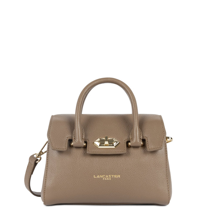 Lancaster Handbag with Flap and Clasp Mini Milano Cosmos 547-79 Dark Sand