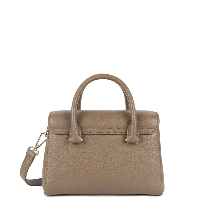Lancaster Handbag with Flap and Clasp Mini Milano Cosmos 547-79 Dark Sand