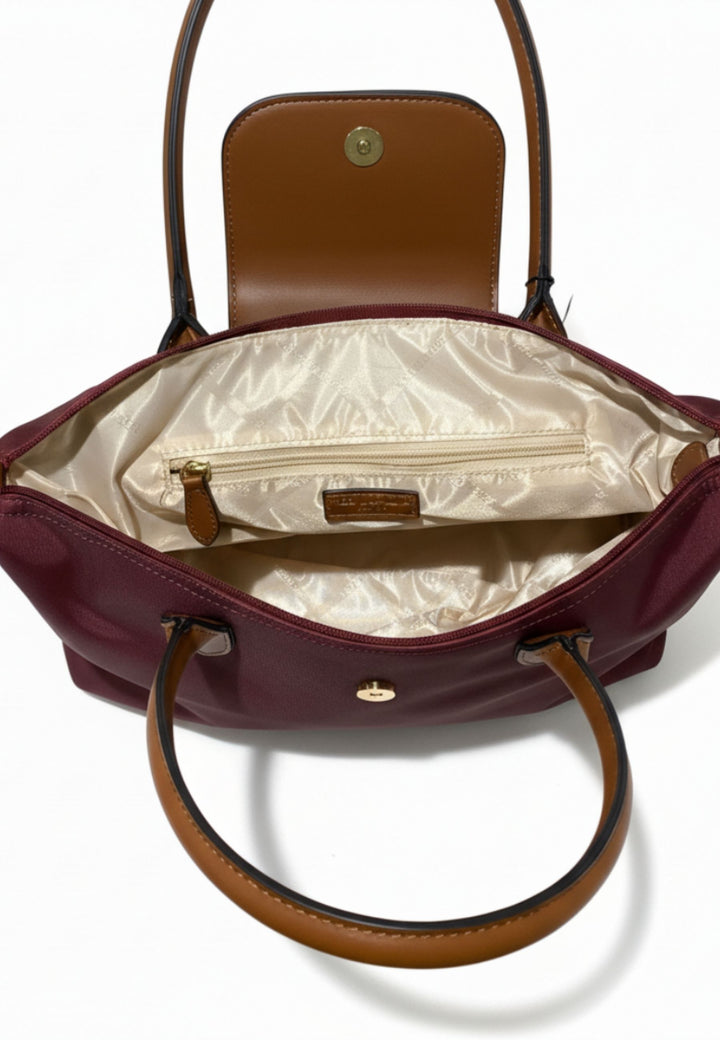 Ted Lapidus Sac à main Jaimie Femme Carmin/Cognac