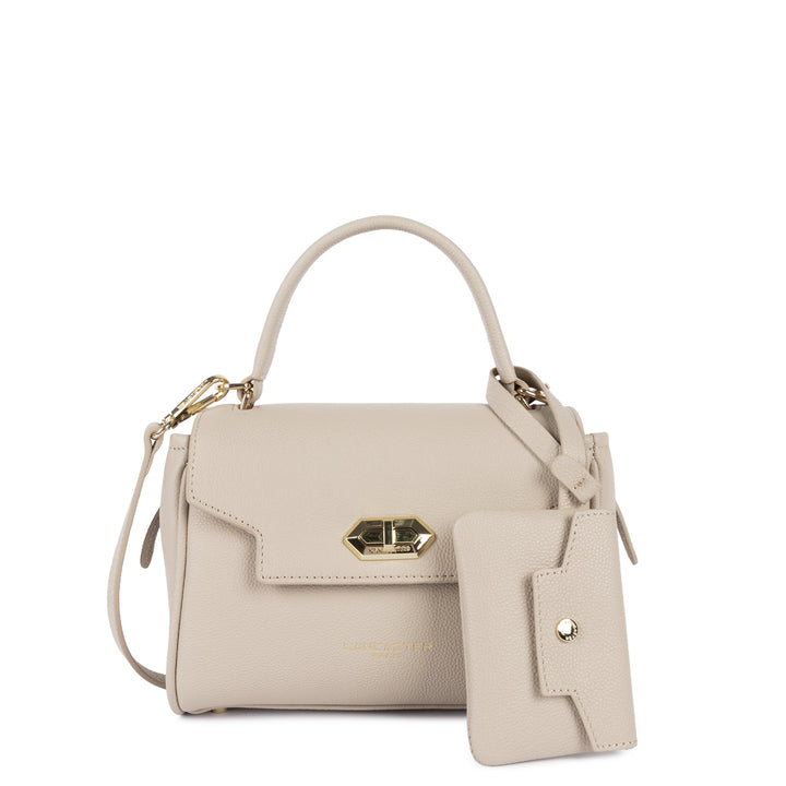 Lancaster Sac à main A rabat avec fermoir S Mademoiselle Grace 572-101 Beige
