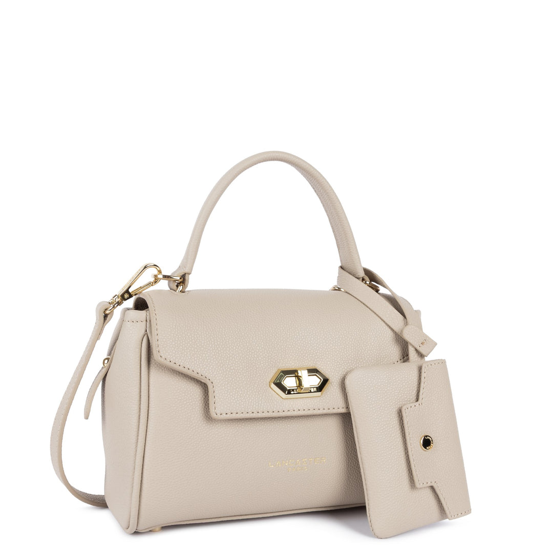 Lancaster Sac à main A rabat avec fermoir S Mademoiselle Grace 572-101 Beige