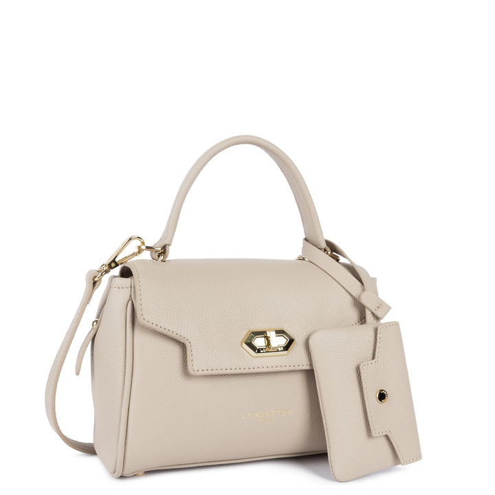 Lancaster Sac à main A rabat avec fermoir S Mademoiselle Grace 572-101 Beige