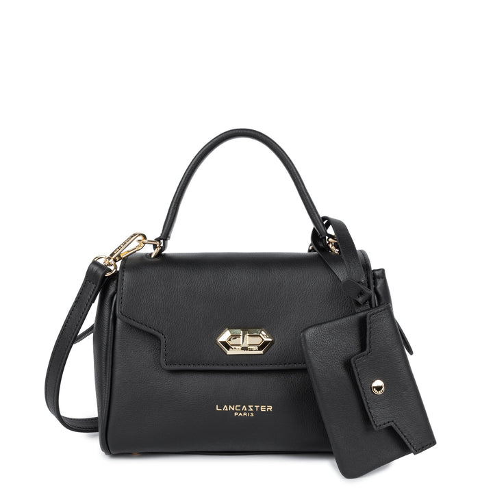 Lancaster Sac à main A rabat avec fermoir S Mademoiselle Grace 572-101 Noir