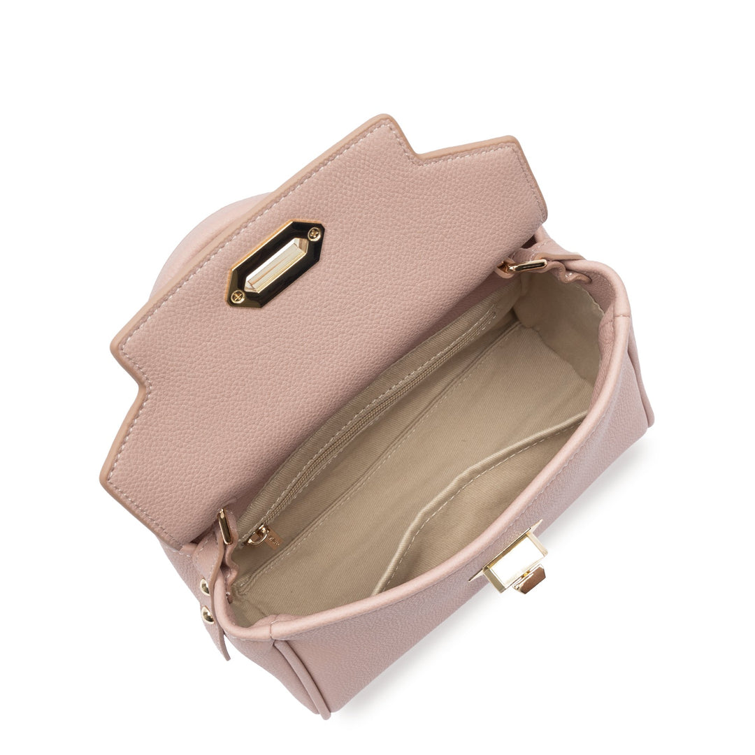 Lancaster Sac à main A rabat avec fermoir S Mademoiselle Grace 572-101 Nude