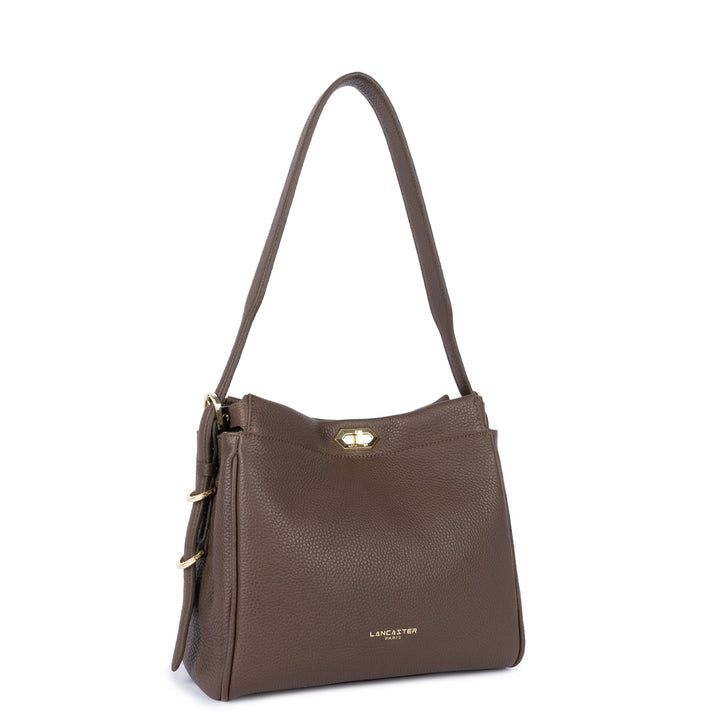 Lancaster Sac hobo Avec fermoir M Mademoiselle ROMY 572-105 Marron