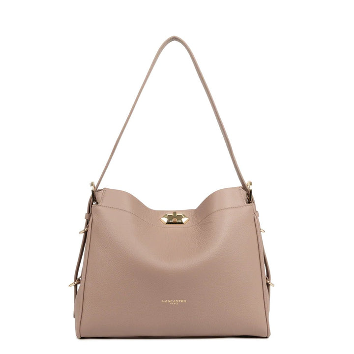 Lancaster Sac hobo Avec fermoir L Lady ROMY 572-106 Nude Fumé