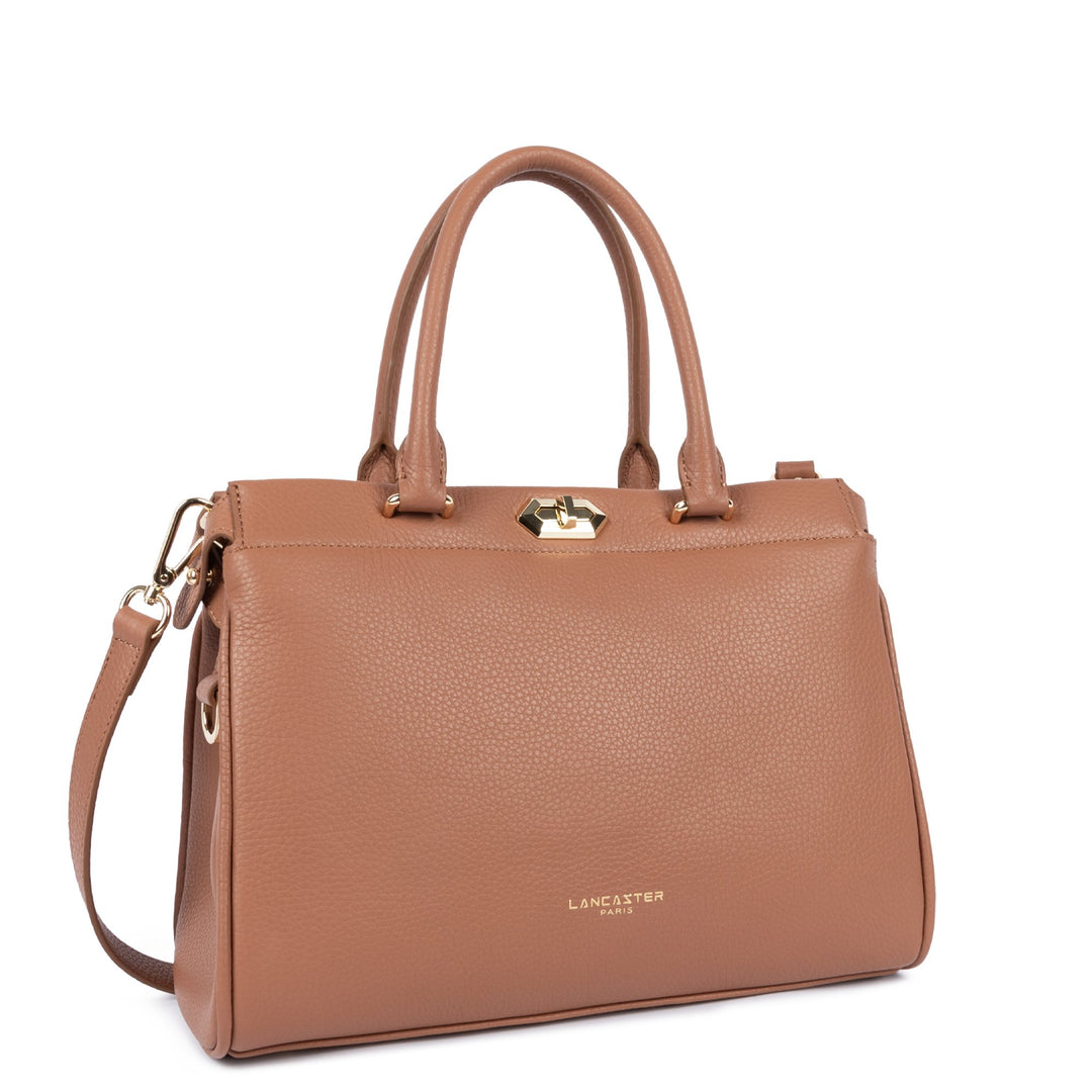 Lancaster Sac cabas main Avec fermoir Lady ROMY 572-107 Camel