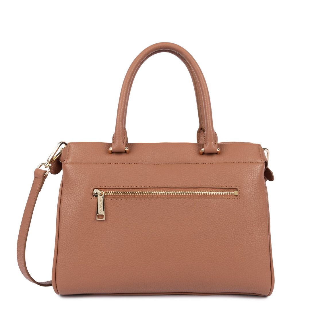 Lancaster Sac cabas main Avec fermoir Lady ROMY 572-107 Camel