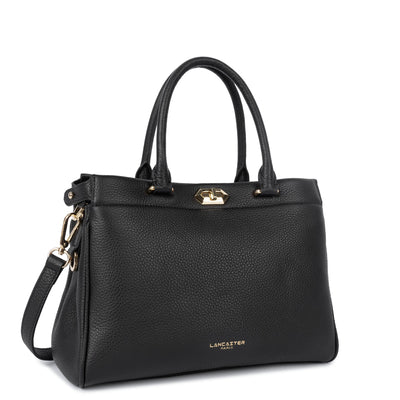 Lancaster Sac cabas main Avec fermoir Lady ROMY 572-107 Noir