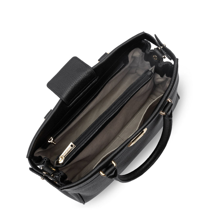 Lancaster Torba na ramię z zapięciem Lady ROMY 572-107 Czarna