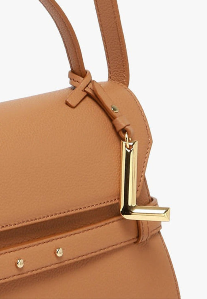 Lancel Faubourg Sac Porté Main Cuir Camel