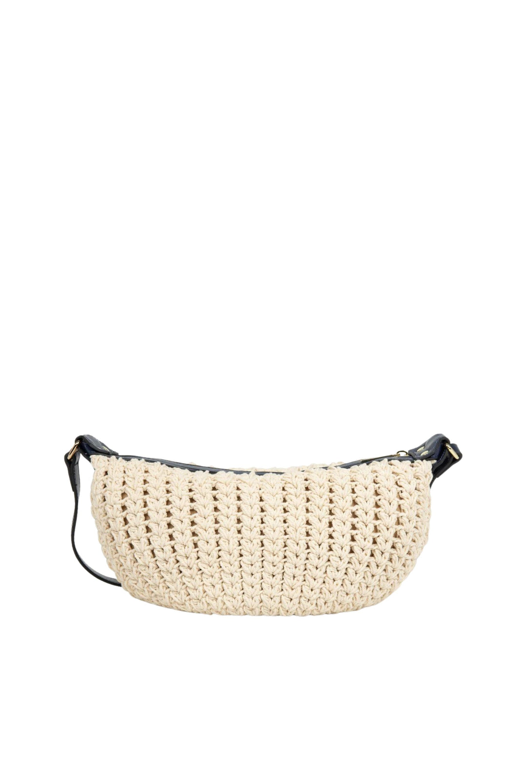 Lancaster Small Woven Cotton and Leather Crossbody Bag